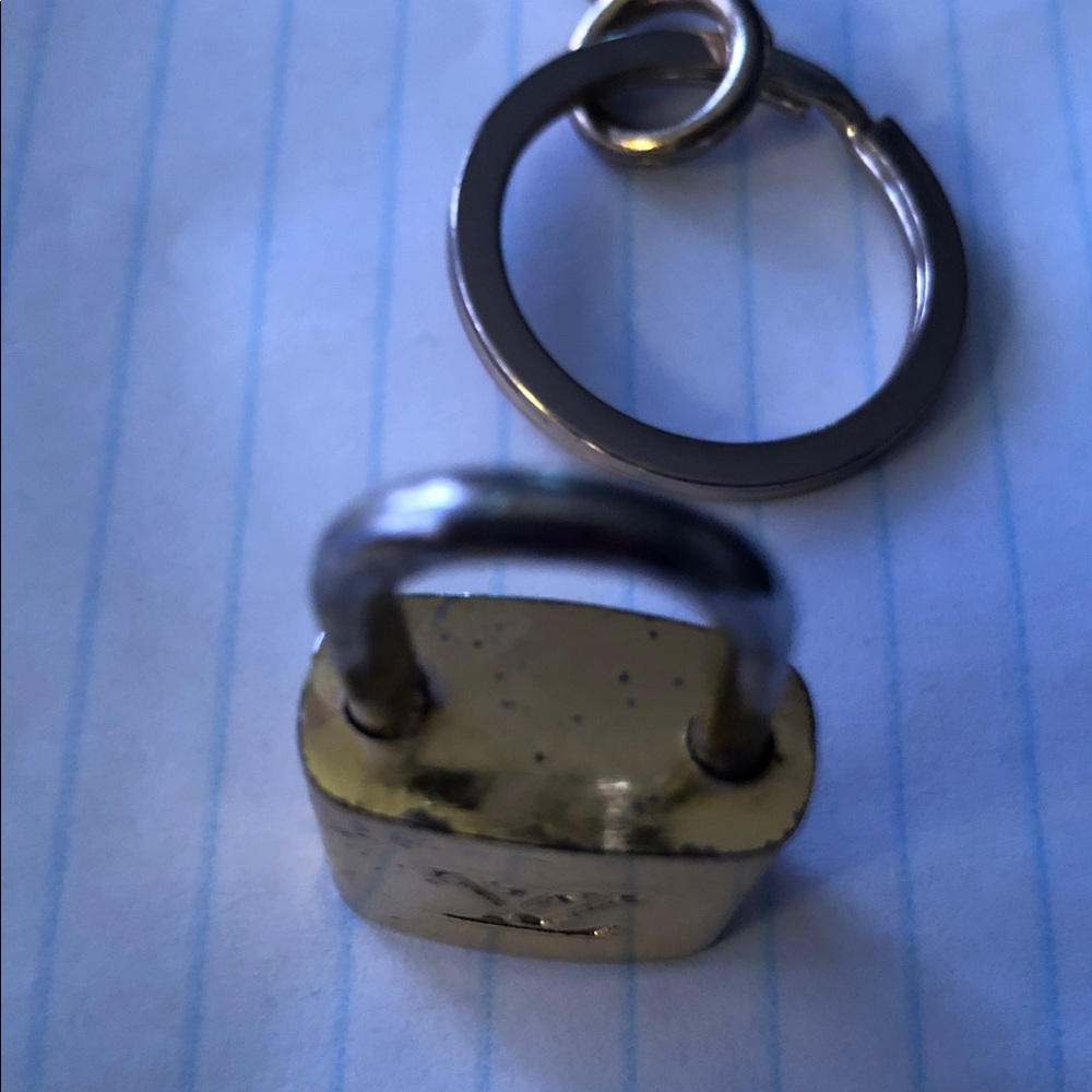 Louis Vuitton Gold Padlock and Key Keychain Set - Picture 5 of 9
